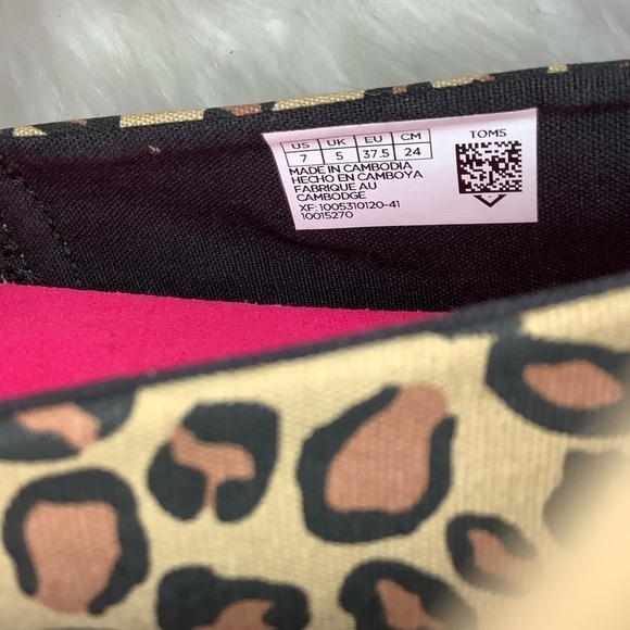 NWOB Toms Alpargata Leopard Canvas Slip-Ons Sz-7 - Picture 7 of 7